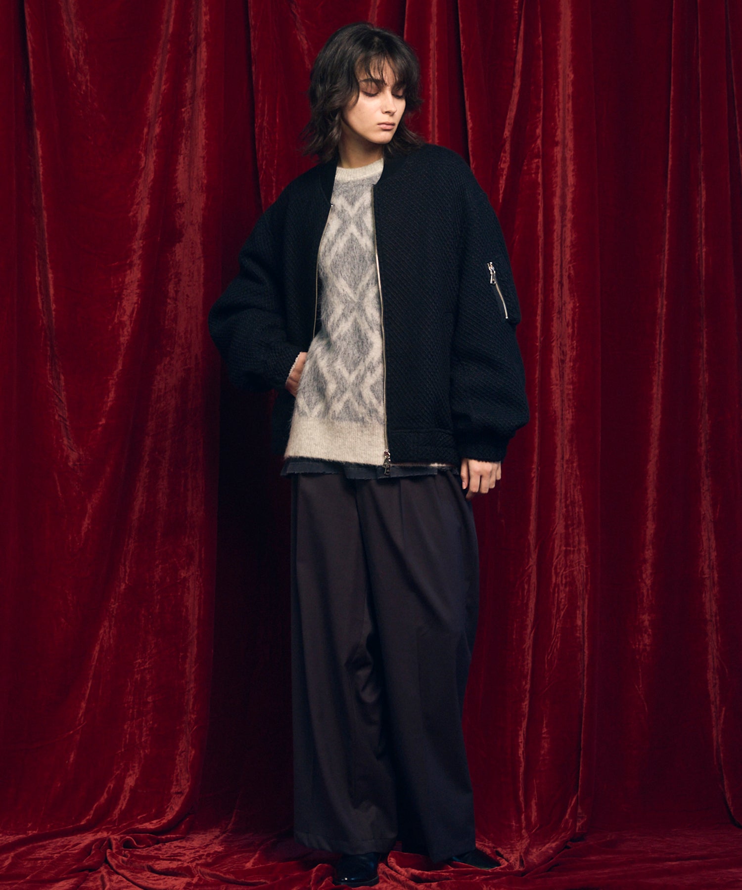 [Sale starts at 12:00 pm on Saturday, September 13th] [Italian Dead Stock Fabric] Prime-Over MA-1 Bomber Jacket