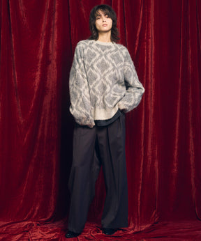 울 믹스 부드러운 연속 견인짜리 넓은 바지