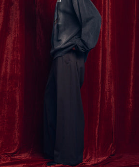 울 믹스 부드러운 연속 견인짜리 넓은 바지