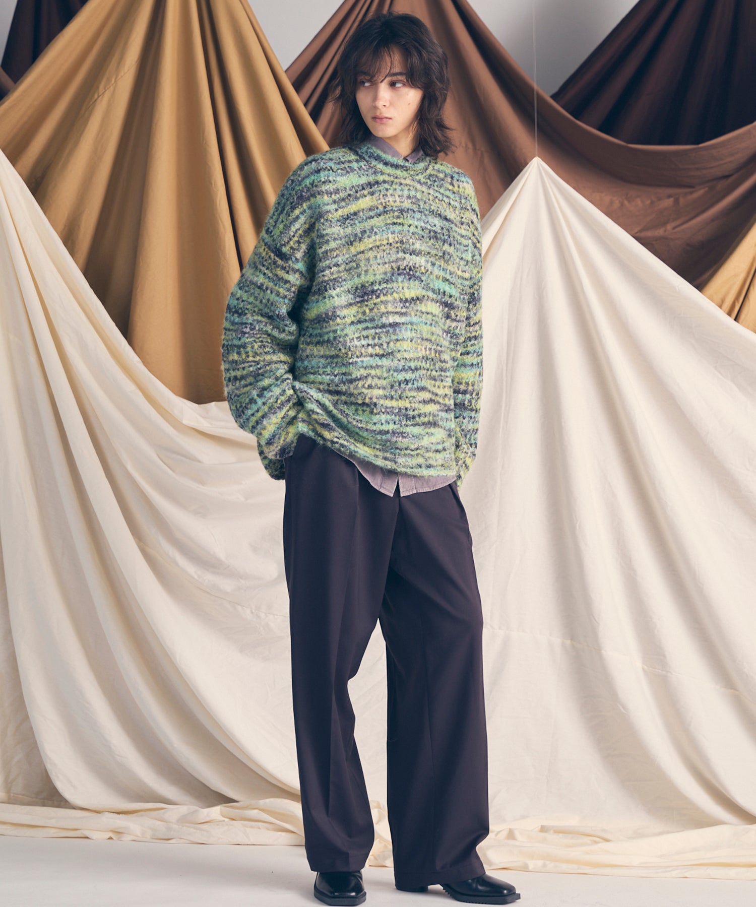 [25AW PRE-ORDER] Italian Imported Yarn Prime-Over Crew Neck Pullover Knit