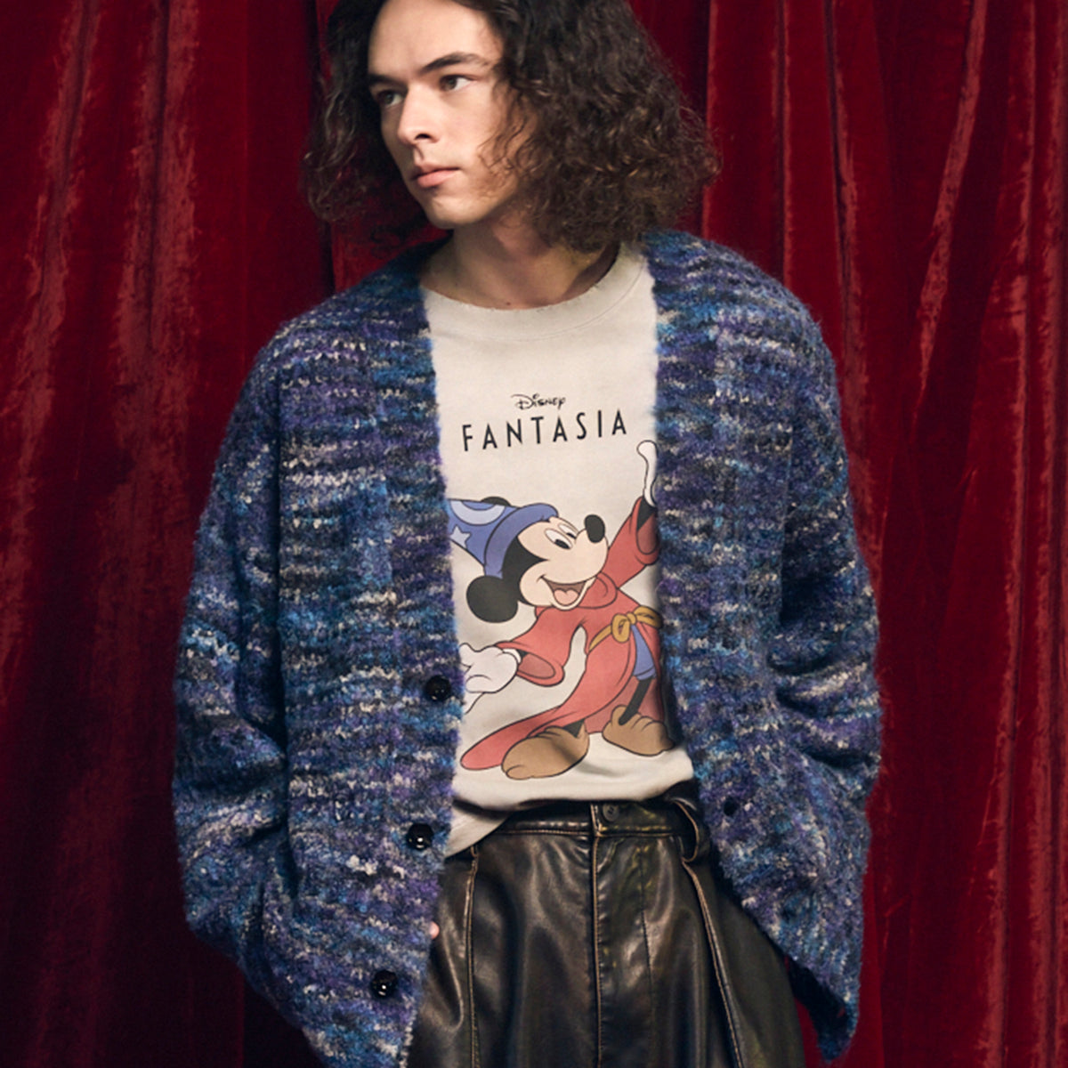 Italian Imported Yarn Prime-Over V-neck cardigan