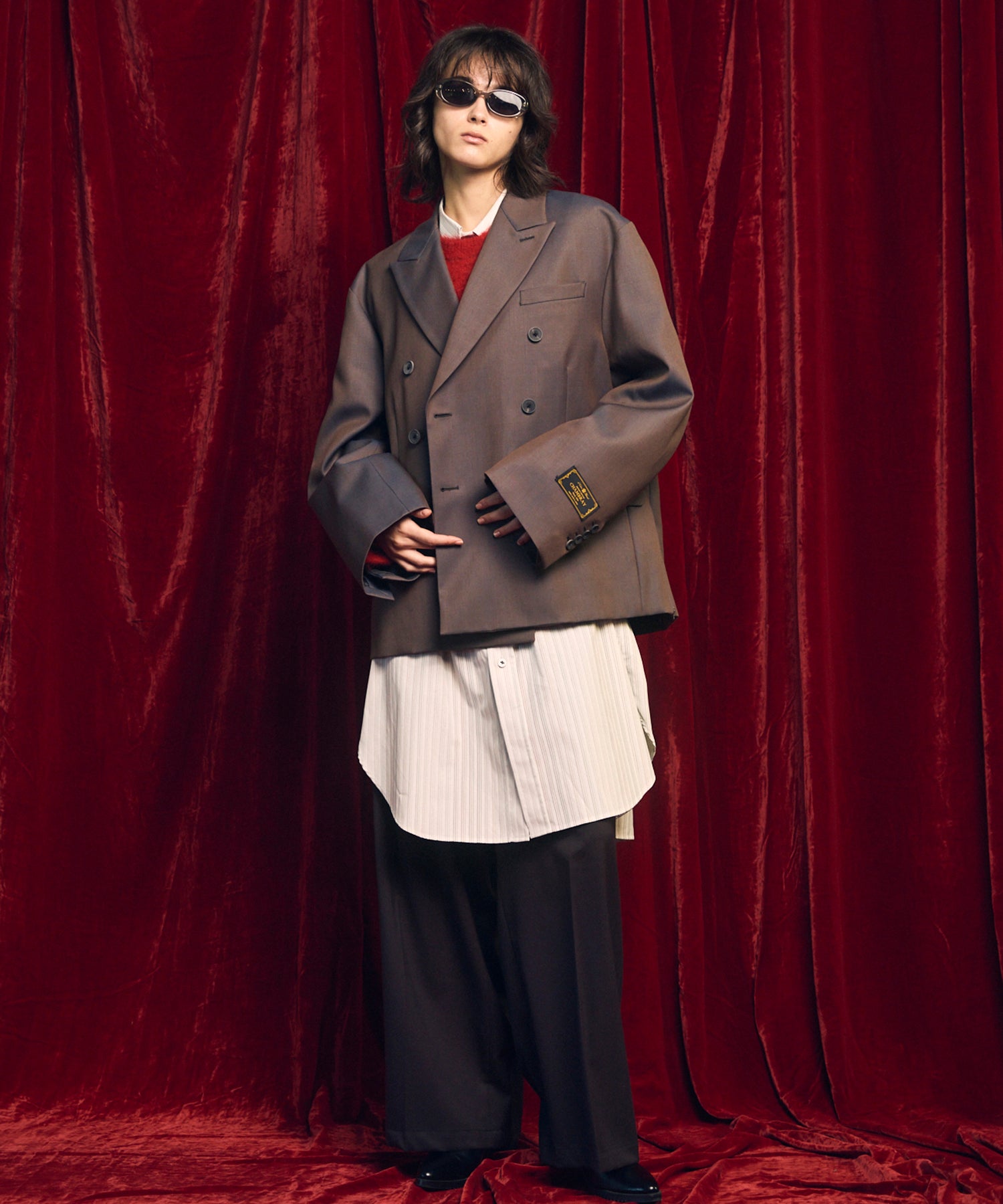 [Sales open at 12:00 on Saturday, September 13th] [Italian Dead Stock Fabric] Prime-Over Maxi Shirts Coat