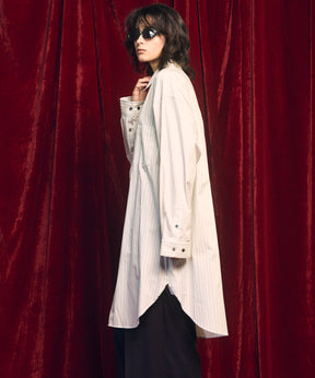 [Sales open at 12:00 on Saturday, September 13th] [Italian Dead Stock Fabric] Prime-Over Maxi Shirts Coat