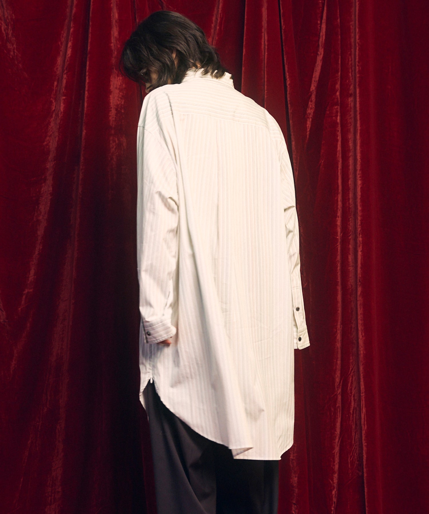 [Sales open at 12:00 on Saturday, September 13th] [Italian Dead Stock Fabric] Prime-Over Maxi Shirts Coat