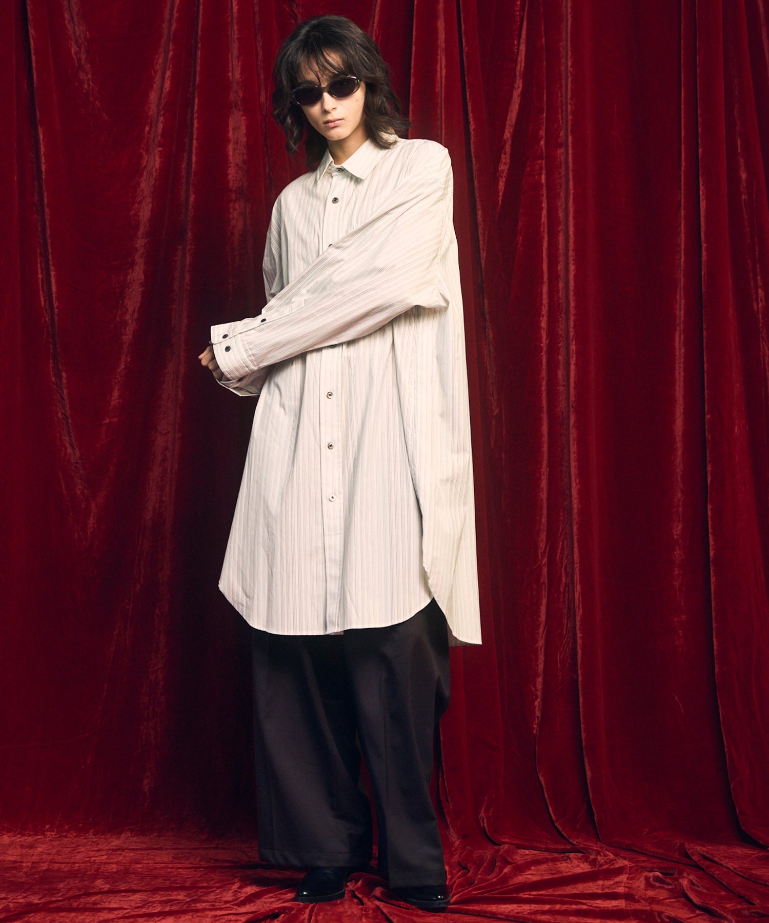 [Sales open at 12:00 on Saturday, September 13th] [Italian Dead Stock Fabric] Prime-Over Maxi Shirts Coat