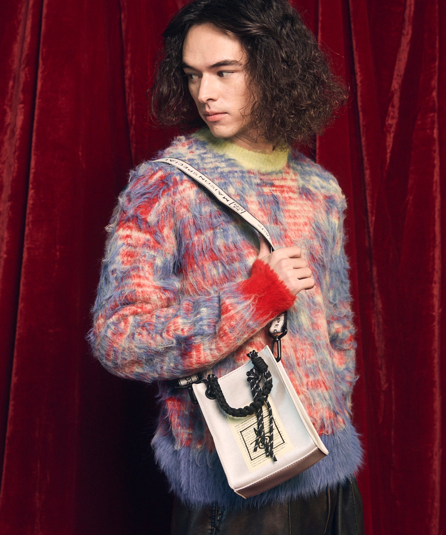 Aluminum Bonded Leather Shoulder Bag