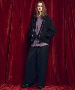 울 믹스 부드러운 연속 견인짜리 넓은 바지