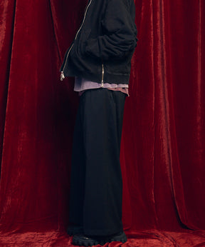 울 믹스 부드러운 연속 견인짜리 넓은 바지