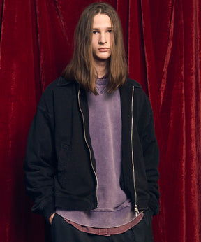 Prime-Over Chemical Over-Dye Sweat Zip Up Blouson
