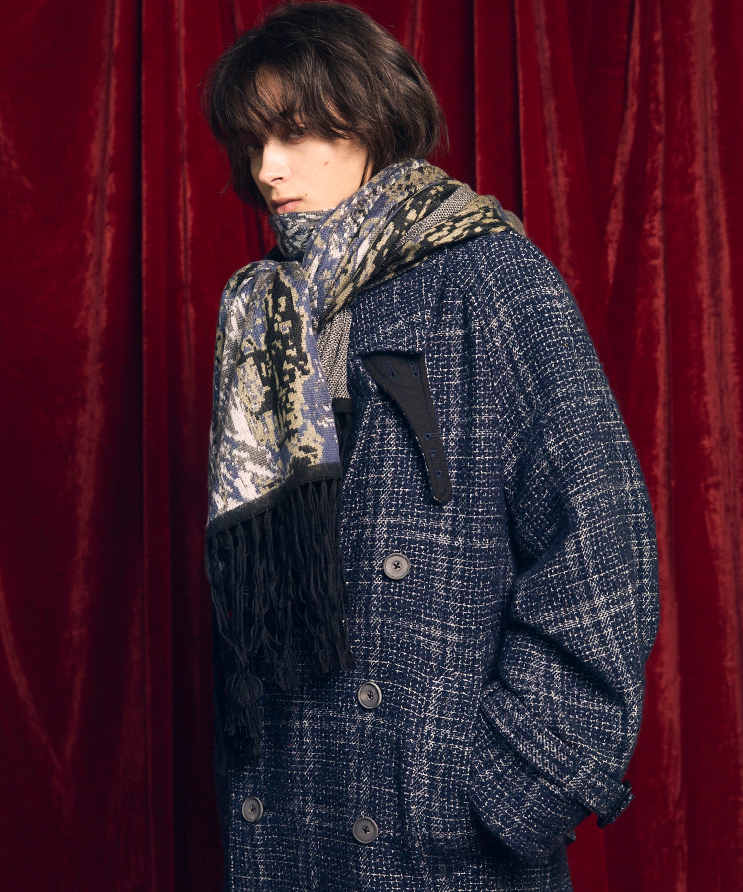 [25AW PRE-ORDER] Abstract Jacquard Scarf