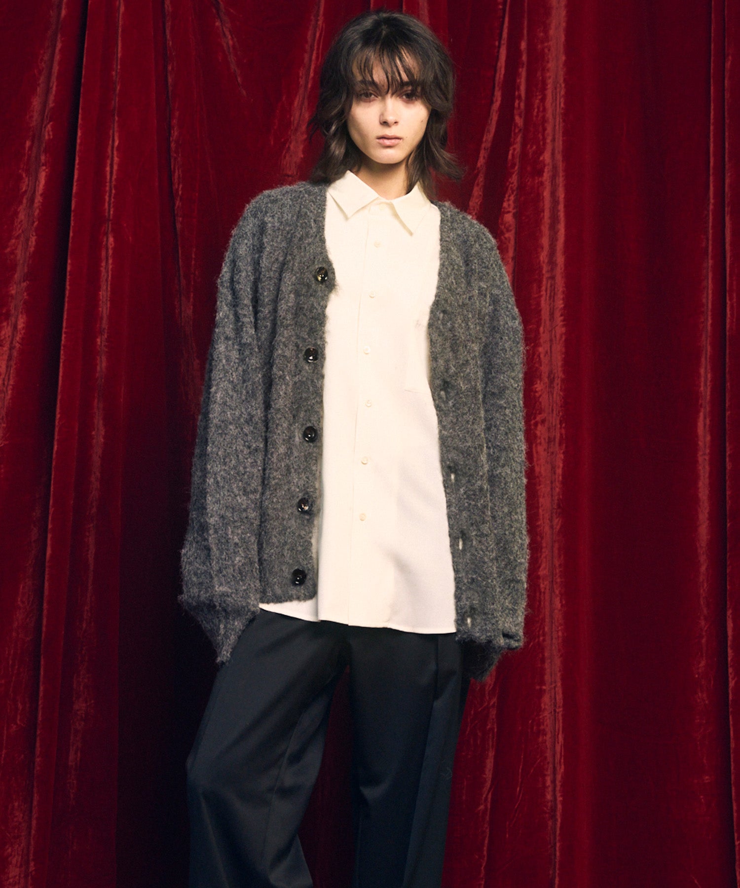 [25AW PRE-ORDER] Fade Yarn Prime-Over Full Zip Knit