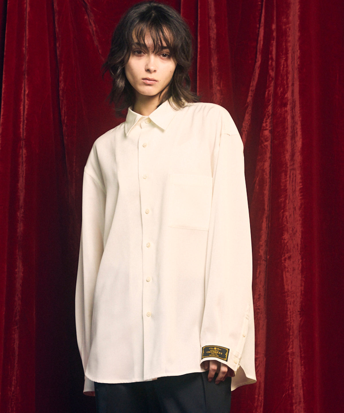 4 Colors Chambray Washable Wool Prime-Over Regular Collar Shirt