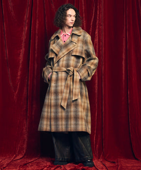 인공 가죽 핀 턱 넓은 바지