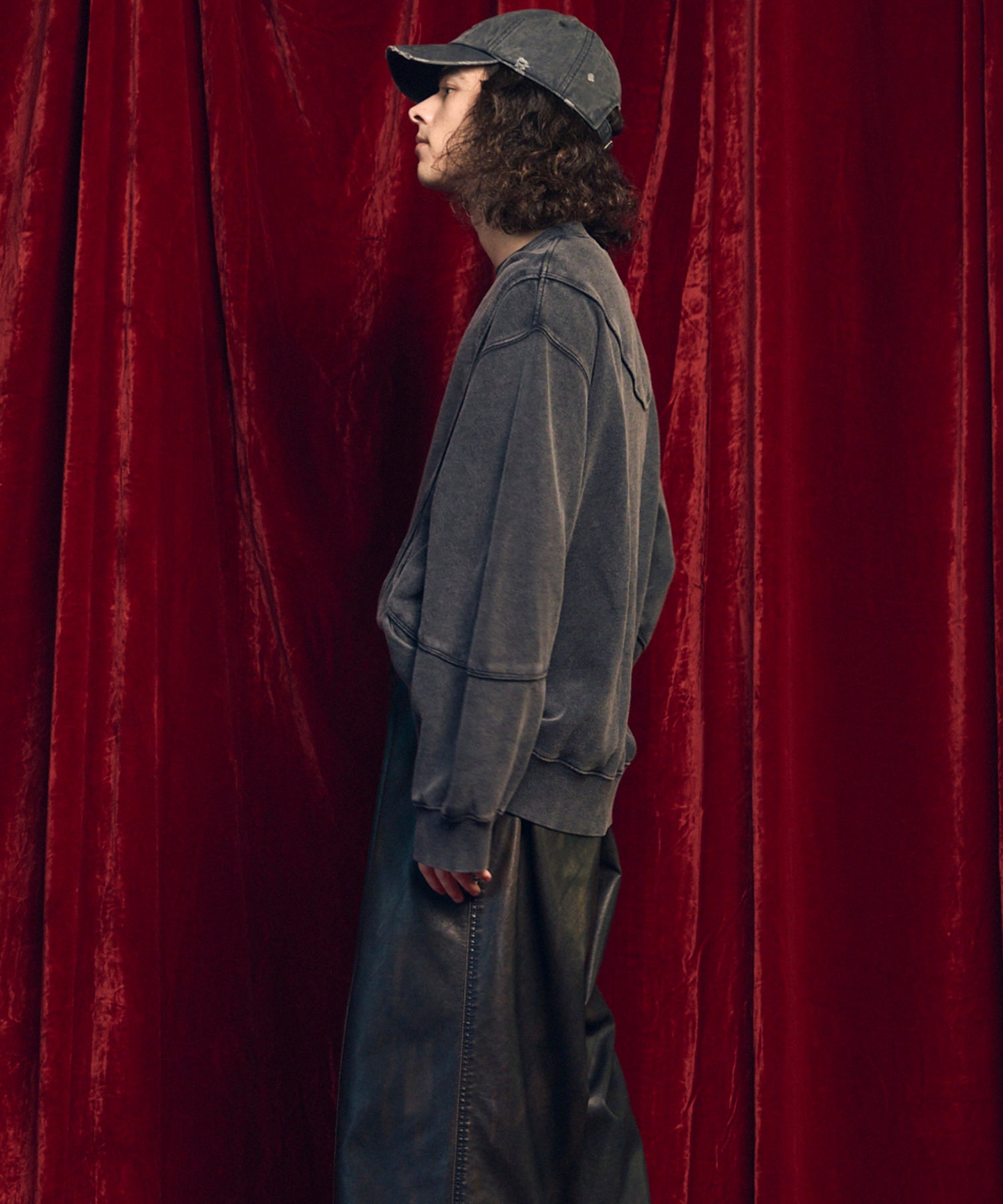 Prime-Over Crew Neck Long Sleeve Waffle T-Shirt