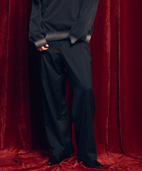 Wool Mix Smooth Prime Wide One-Tuck Wide Pants