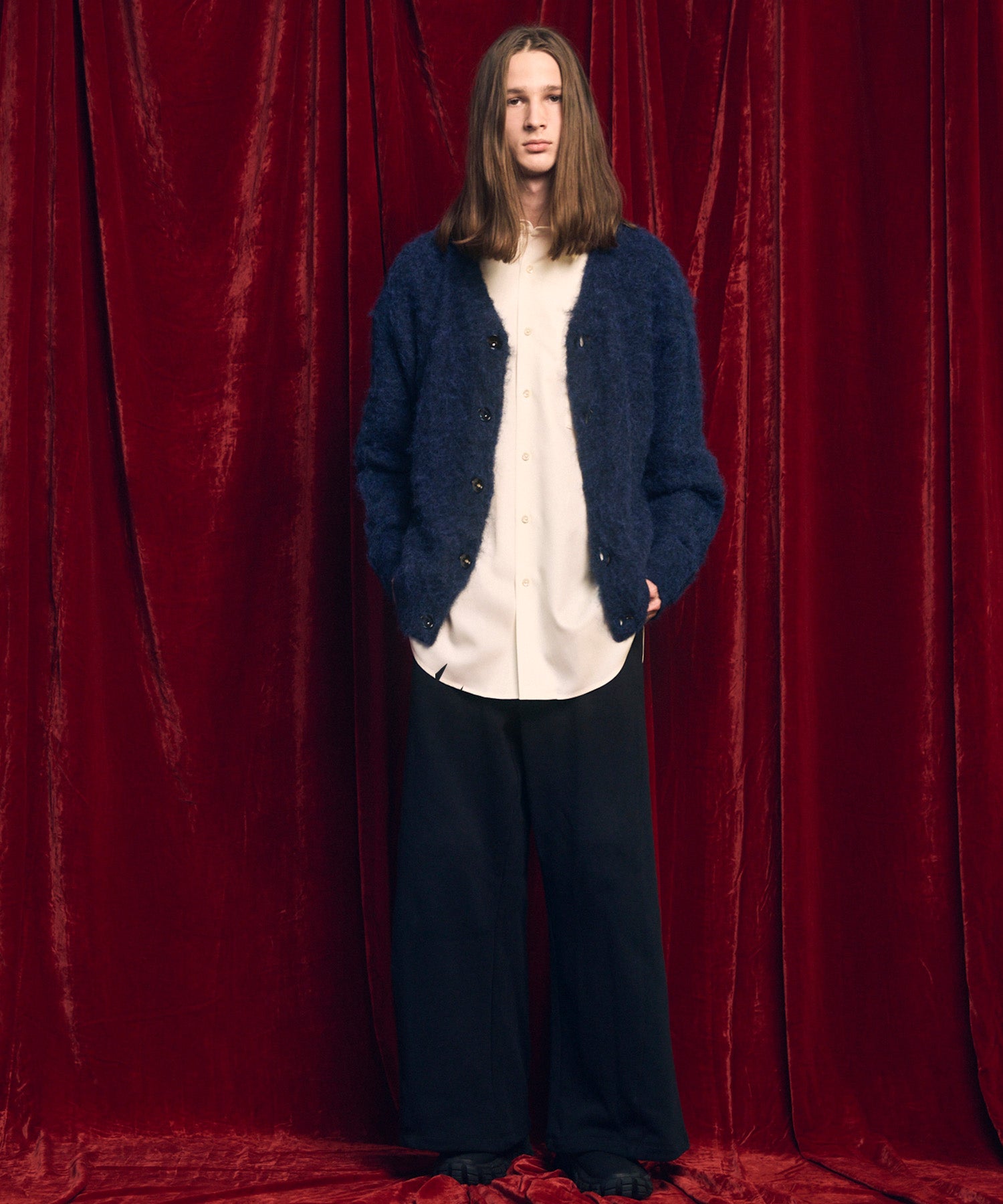 [25AW PRE-ORDER] Fade Yarn Prime-Over Full Zip Knit