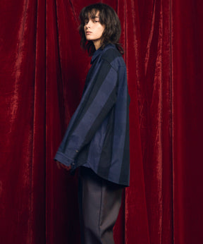 [意大利死库织物]原始的常规领绒布衬衫