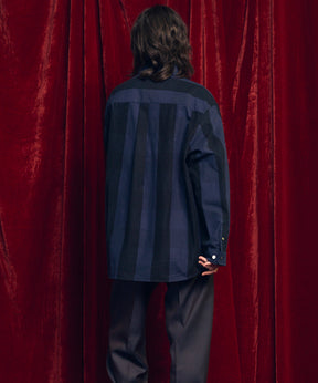 [意大利死库织物]原始的常规领绒布衬衫