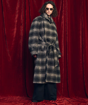 羊毛混合光滑的宽宽松裤子