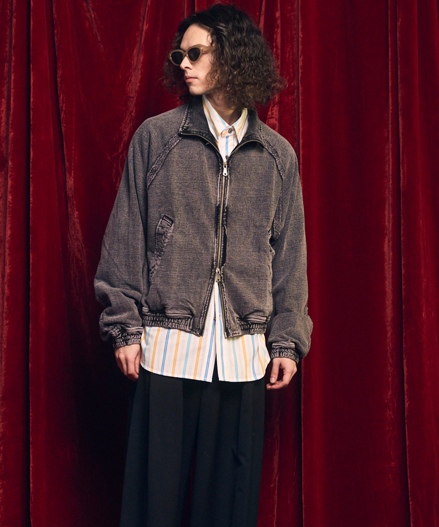 Prime-Over Chemical Over-Dye Sweat Track Jacket