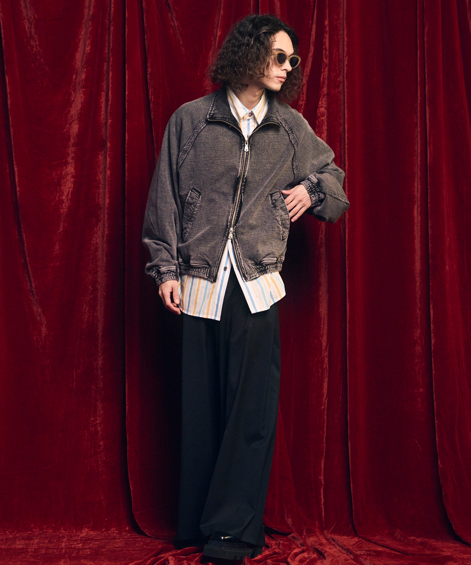 Prime-Over Chemical Over-Dye Sweat Track Jacket