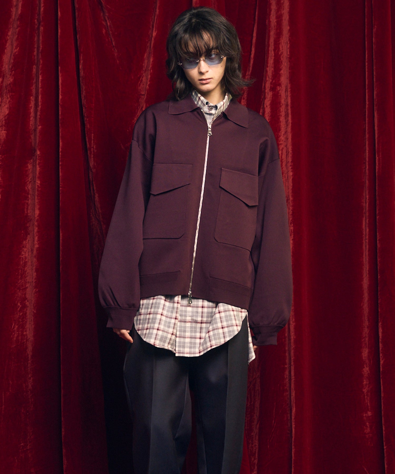 [25AW PRE-ORDER] Prime-Over Double Pocket Knit Zip Blouson