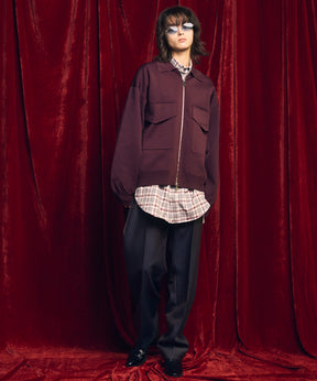 4 색 샹 브레이 세탁 가능한 양모 원은 직선 바지