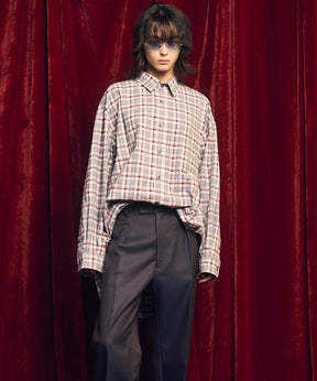 [意大利死库织物] Prime-Over常规衣领衬衫外套