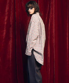 [意大利死库织物] Prime-Over常规衣领衬衫外套