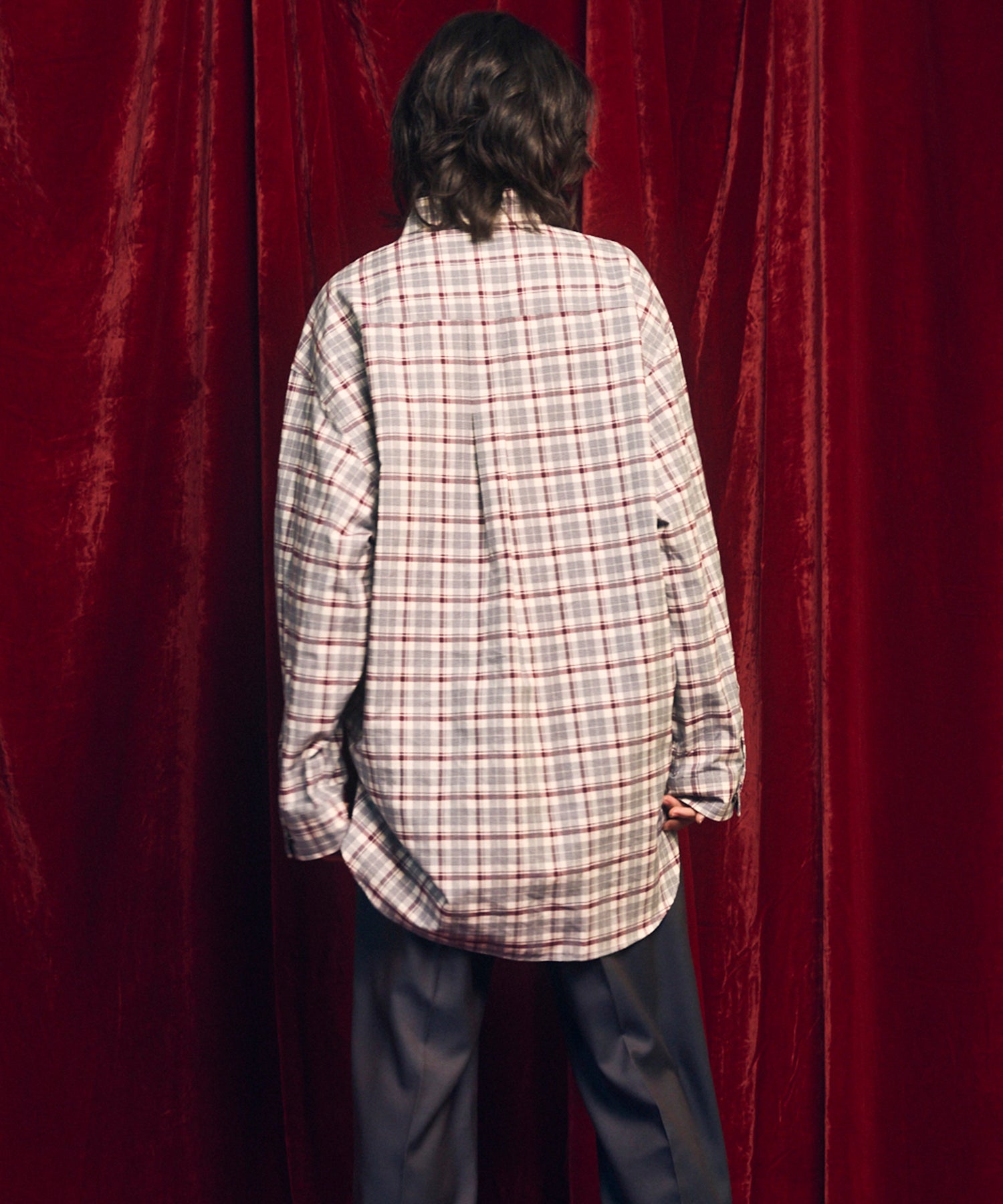 [意大利死库织物] Prime-Over常规衣领衬衫外套