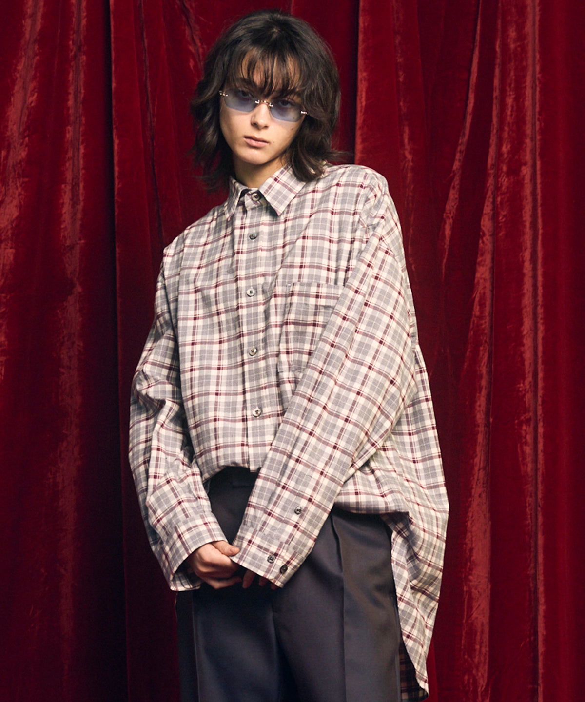 【Italian Dead Stock Fabric】Prime-Over Regular Collar Shirt Coat