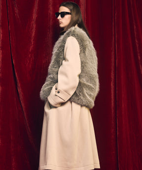 [25AW PRE-ORDER] Luxury Volume Eco Fur Prime-Over Vest