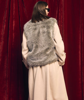 [25AW PRE-ORDER] Luxury Volume Eco Fur Prime-Over Vest