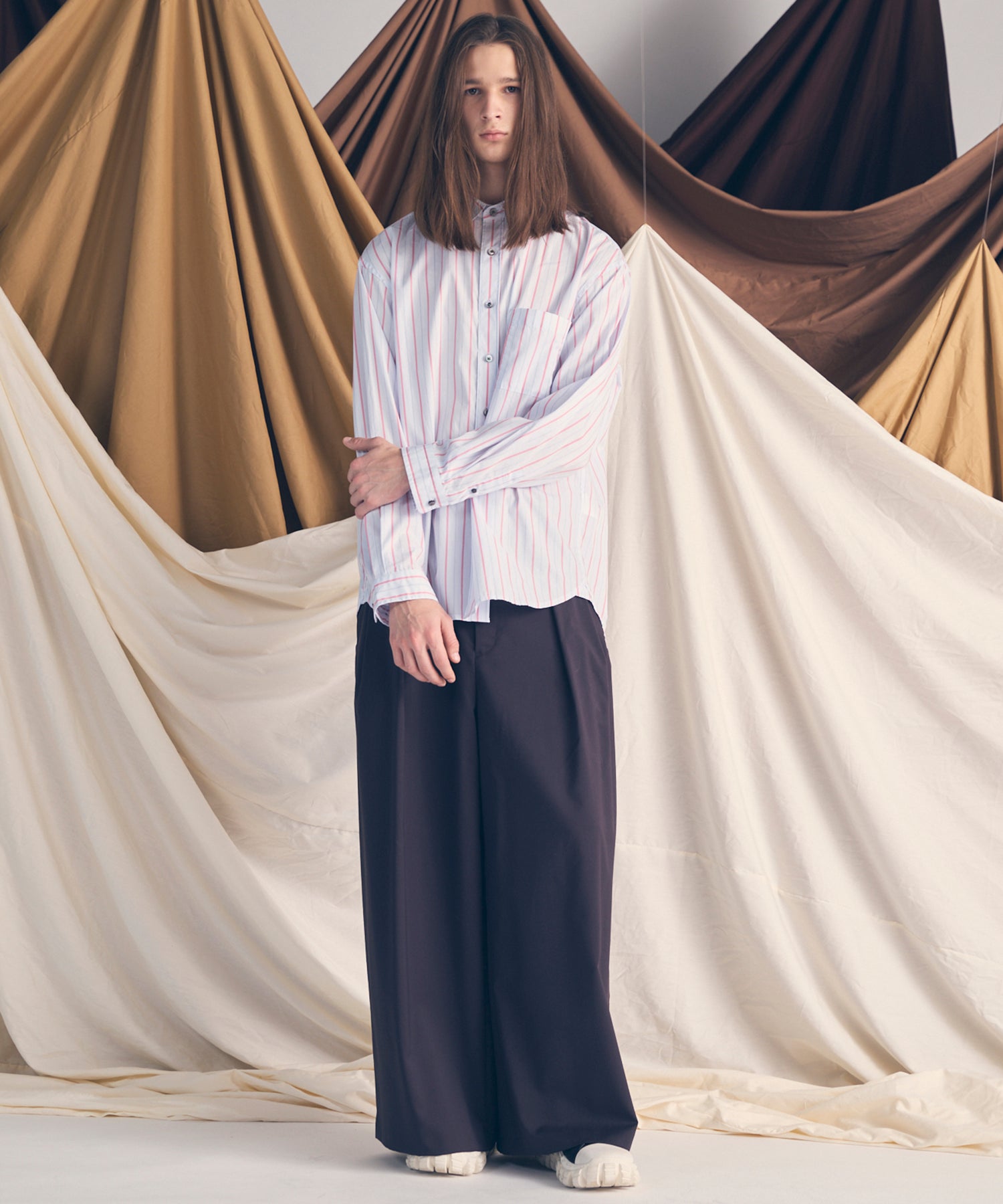 dolce オーバーシルエットシャツ ホワイト メゾンドドルチェ 長袖 ベスト dolce オーバーシルエットシャツ ホワイト メゾンドドルチェ 長袖