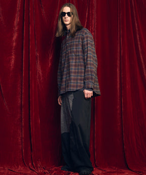 [意大利死库织物]原始的常规领绒布衬衫