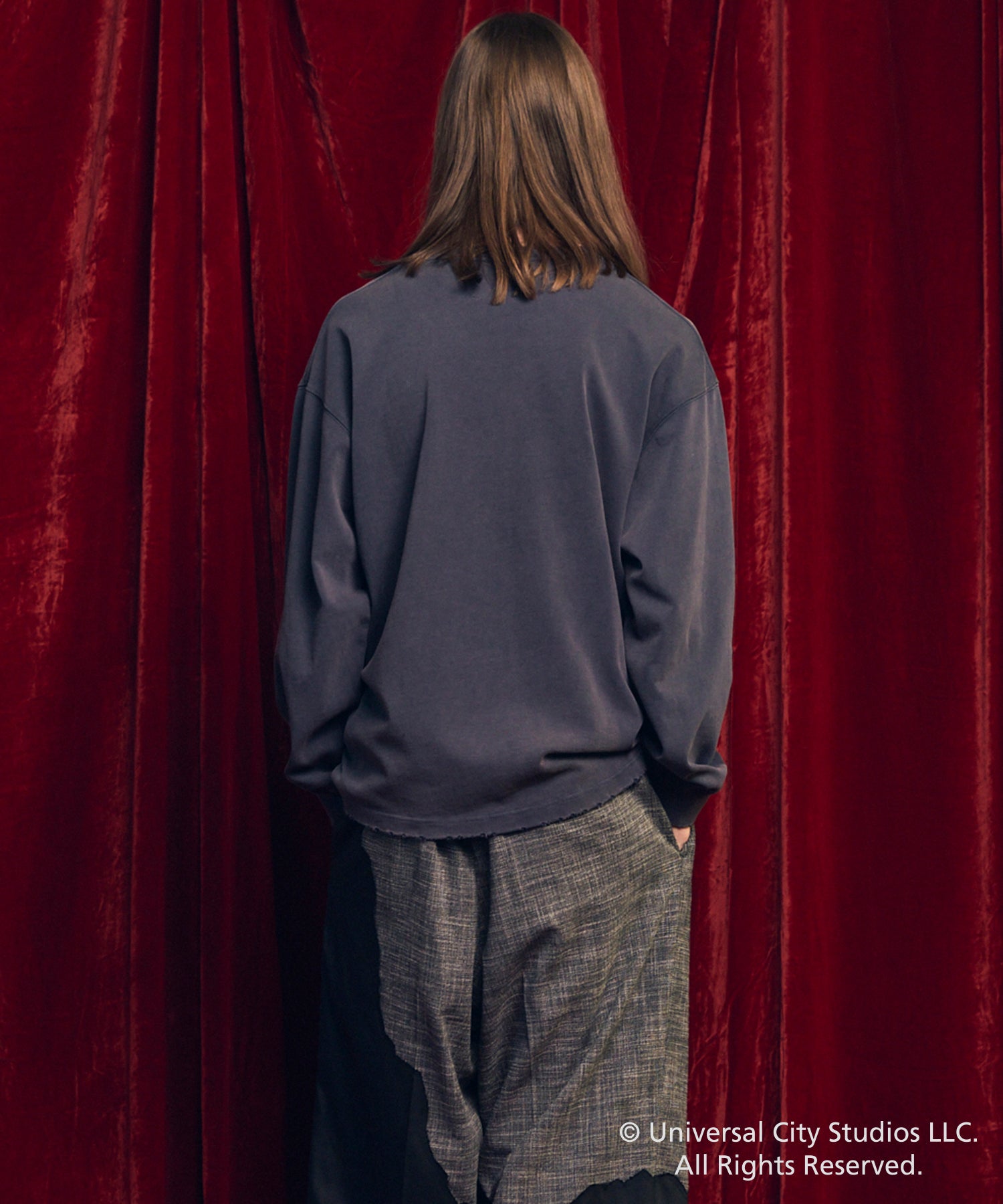 【MOVIE SERIES】「E.T.」- Moon&Bicycle - Prime-Over Crew Neck  Long Sleeve T-Shirt