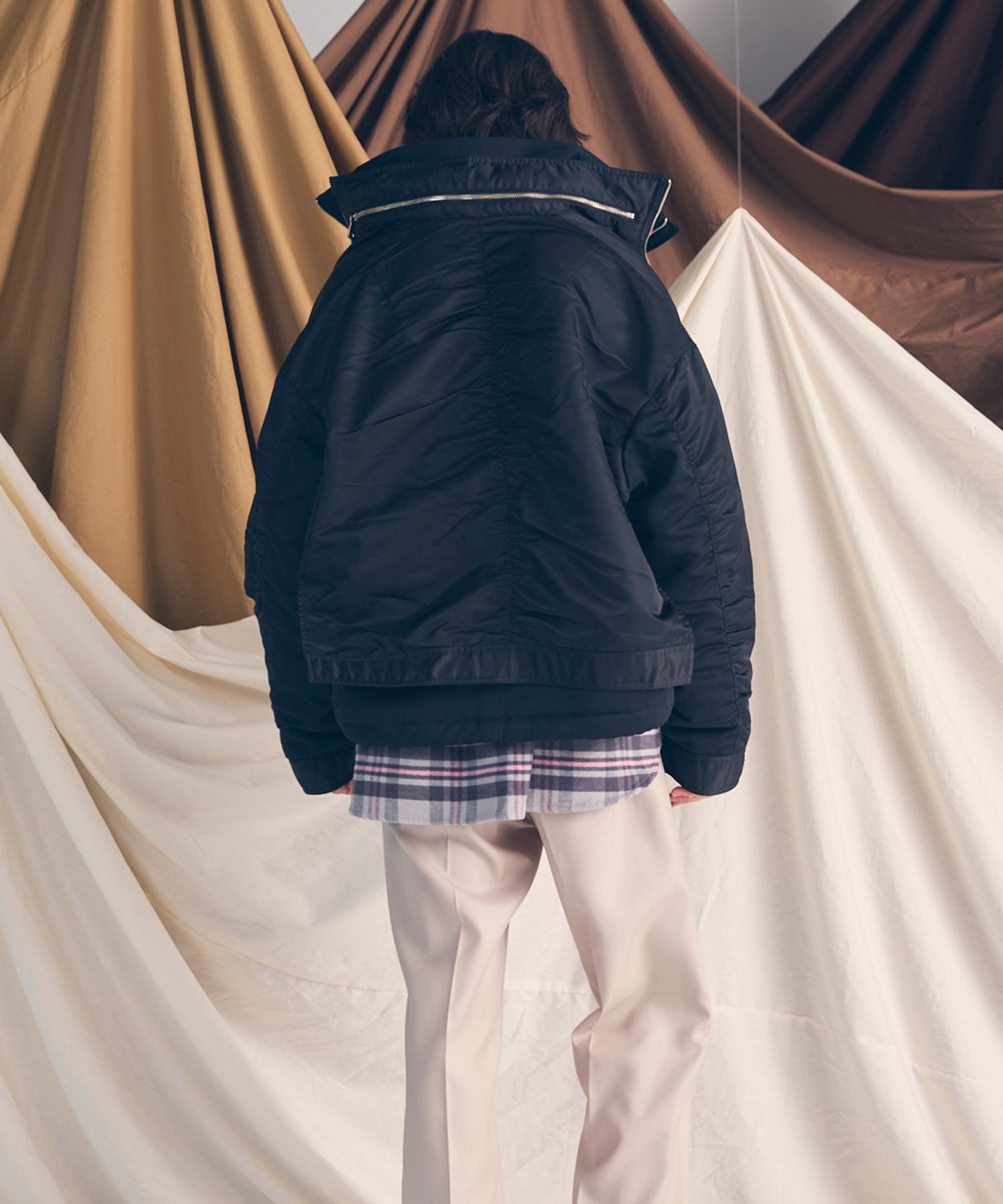 Different Material Docking Prime-Over Military Blouson