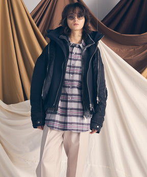 Different Material Docking Prime-Over Military Blouson