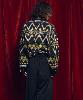 [25AW PRE-ORDER] Nordic Damage Jacquard Prime-Over Crew Neck Knit Pullover