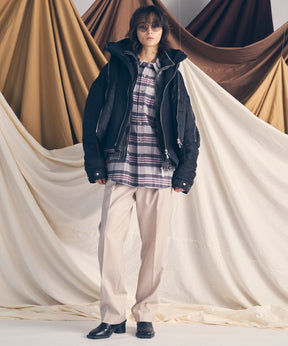 [意大利死库织物]原始的常规领绒布衬衫