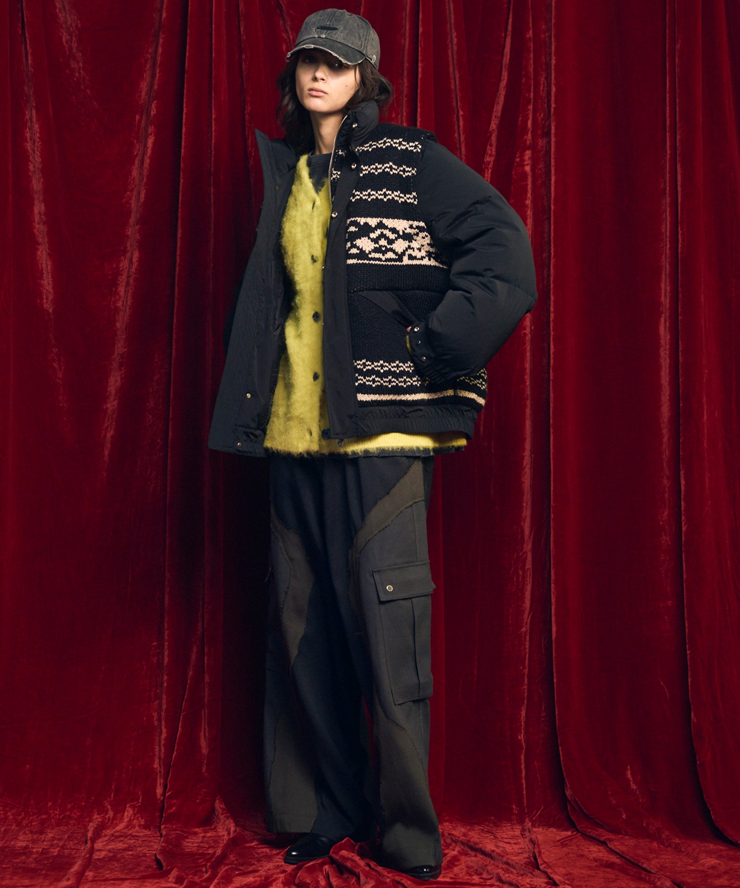 [25AW PRE-ORDER] Fade Yarn Prime-Over Full Zip Knit