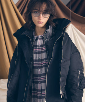 Different Material Docking Prime-Over Military Blouson