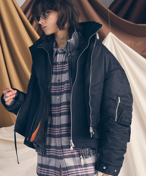 Different Material Docking Prime-Over Military Blouson