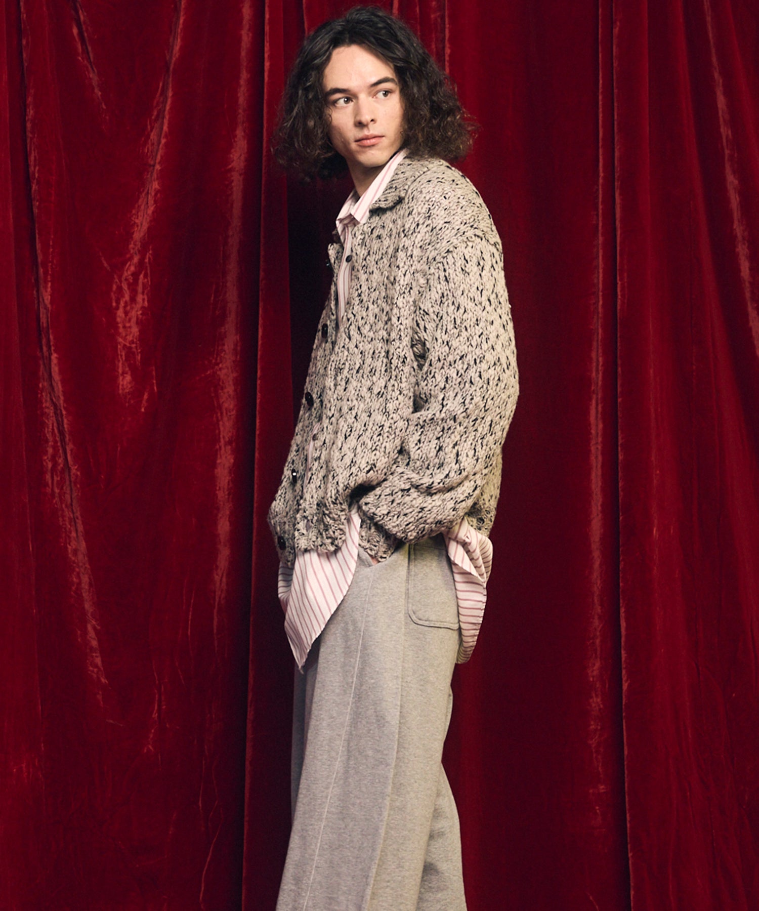 [25AW PRE-ORDER] Fade Yarn Prime-Over Full Zip Knit