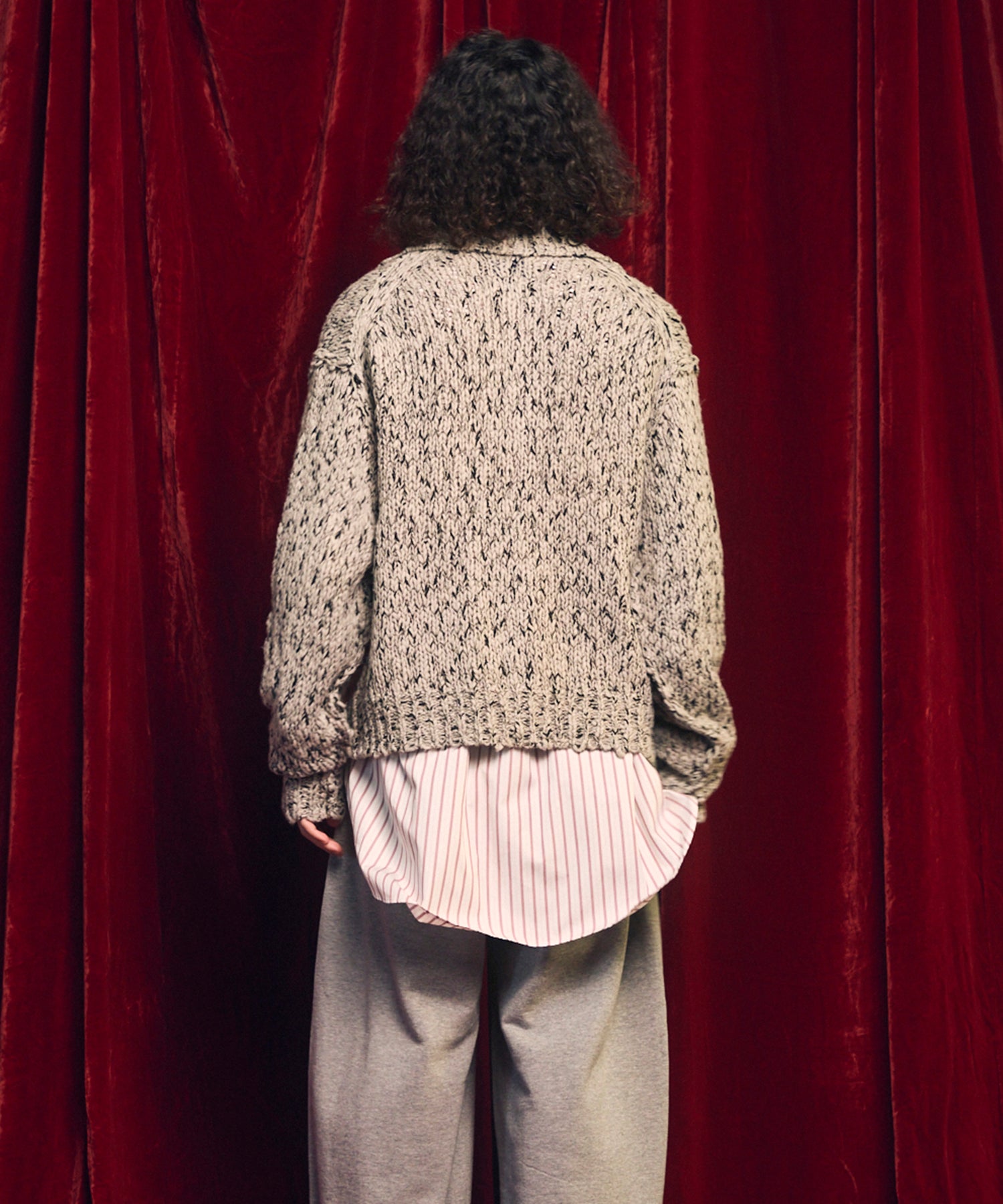 [25AW PRE-ORDER] Fade Yarn Prime-Over Full Zip Knit