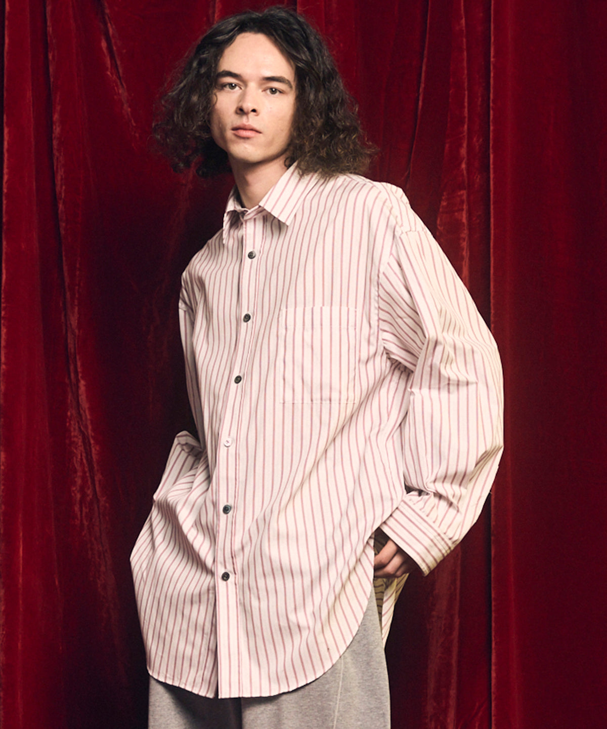 【Italian Dead Stock Fabric】Prime-Over Regular Collar Shirt Coat