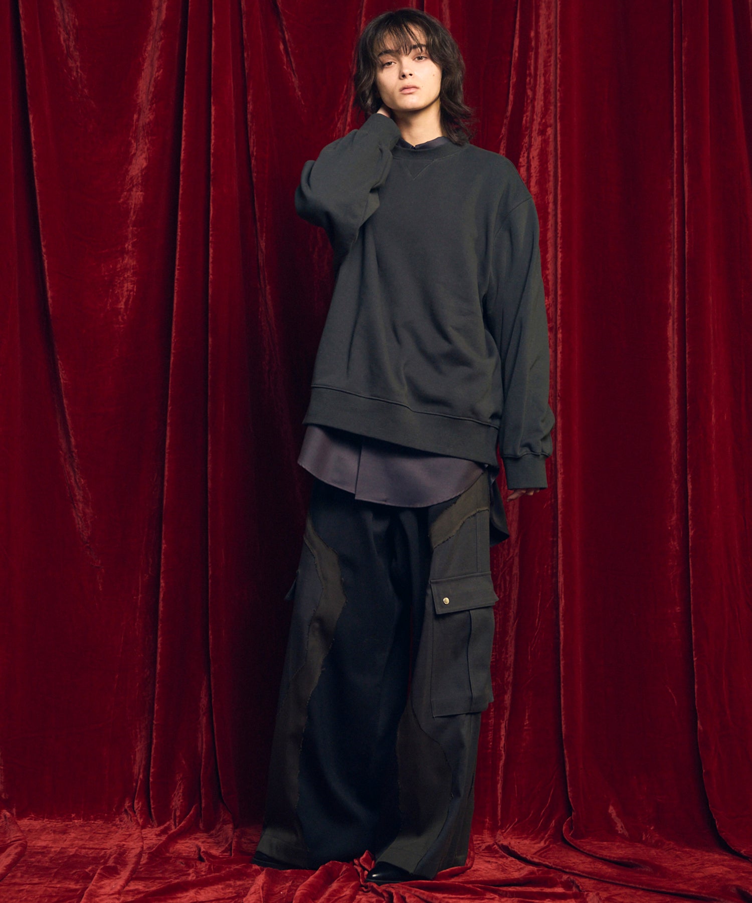 4 Colors Chambray Washable Wool Prime-Over Regular Collar Shirt Coat