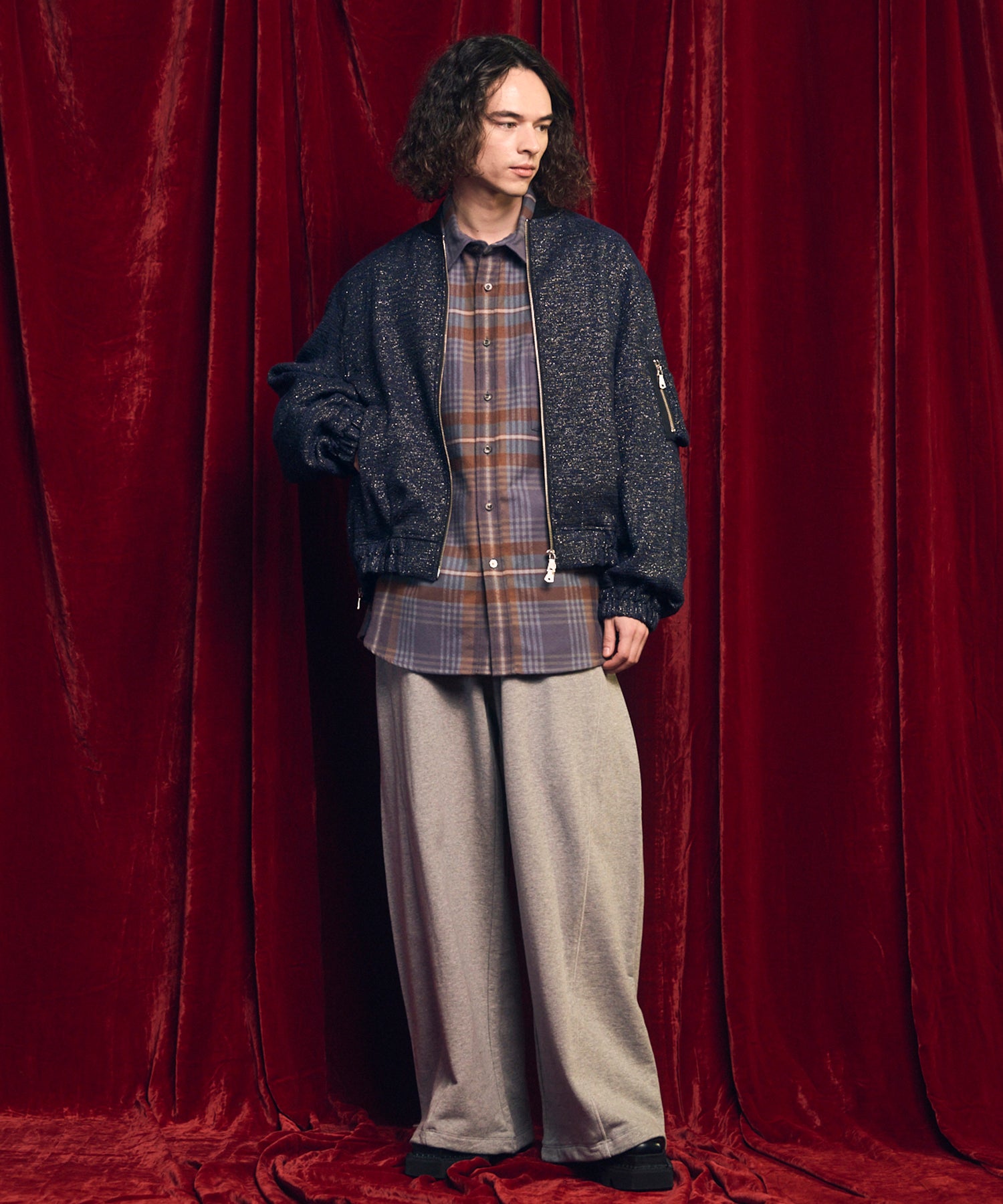 [Sale starts at 12:00 pm on Saturday, September 13th] [Italian Dead Stock Fabric] Prime-Over MA-1 Bomber Jacket