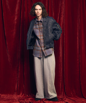 [意大利死库织物]原始的常规领绒布衬衫