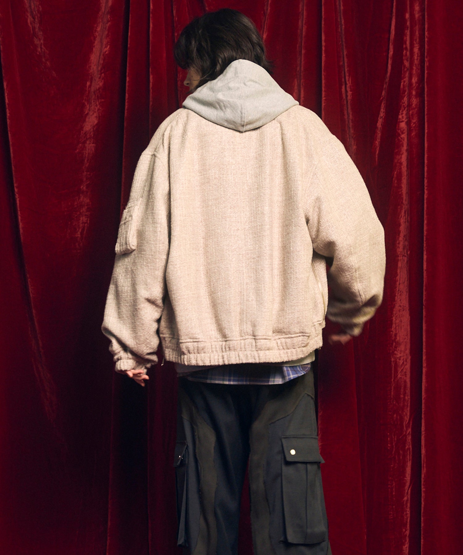 [Sale starts at 12:00 pm on Saturday, September 13th] [Italian Dead Stock Fabric] Prime-Over MA-1 Bomber Jacket